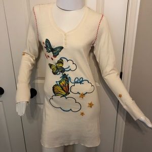 Scanty Embroidered Nightshirt Sz L